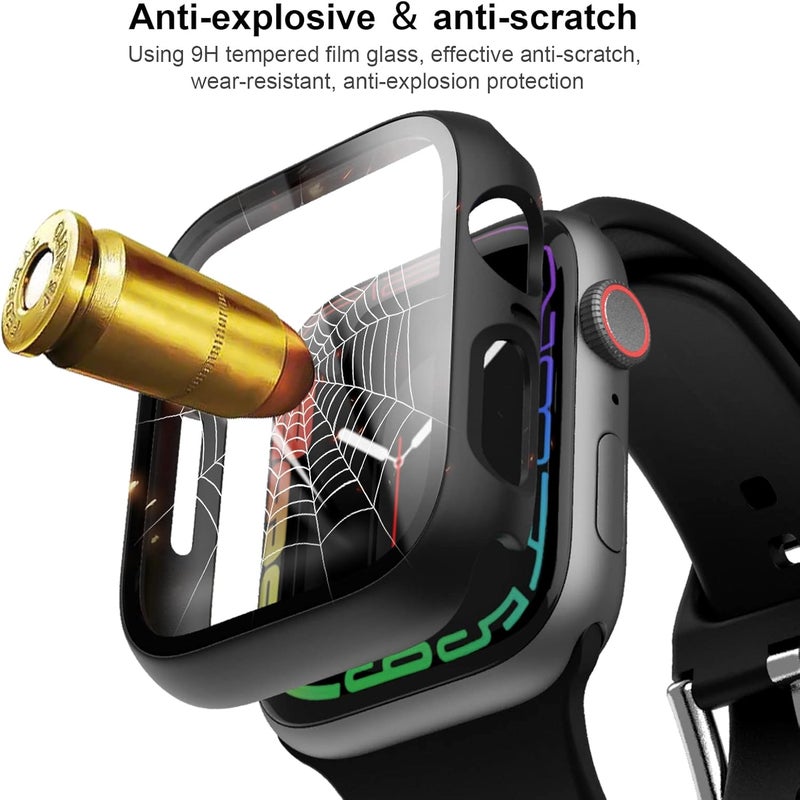 JERXUN 6 Pack Case with Tempered Glass Screen Protector for Apple Watch Series 3 Series 2 Series 1 42mm, Ultra-Thin Scratch Resistant Full Protective Hard PC Bumper Cover for iWatch 42mm Accessories - Image 3